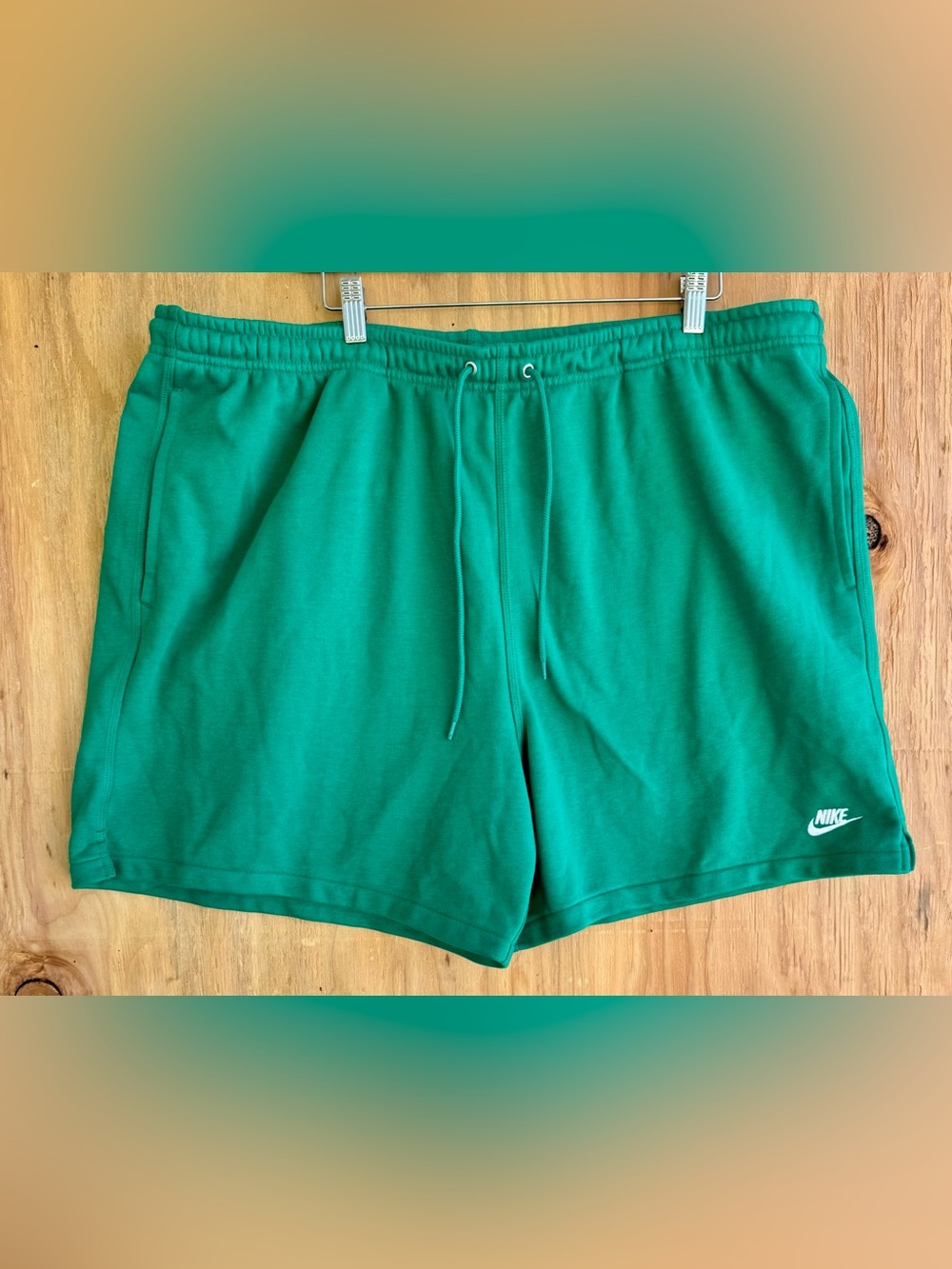 Nike Sportswear Club Fleece Shorts XXL Green NWT Men’s Drawstring Above Knee